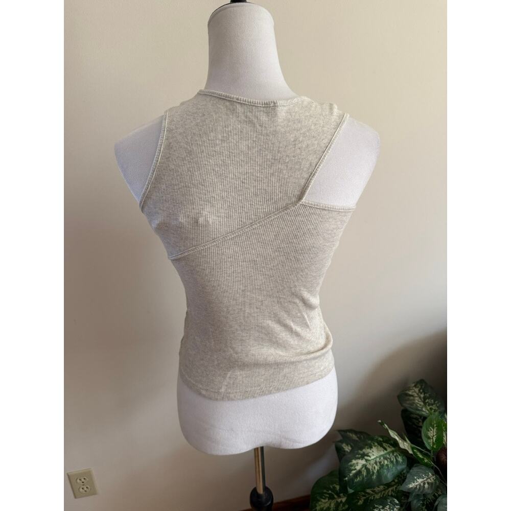 Cloud Ten Ribbed Light Gray Tank - Picture 5 of 6